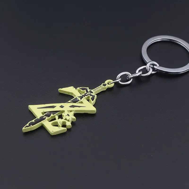 Action Adventure Game Keychain Metal Enamel Pendant Z Sword Keyring for Game Fans Women Men Jewelry Accessories Gift