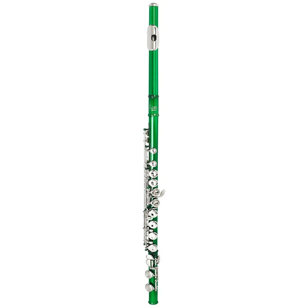 SLADE Green Flute 16-Hole C Key Flute | درجة أداء الحفلات الموسيقية Cupronickel | مجموعة كاملة مع حافظة/مفك براغي/قماش تنظيف