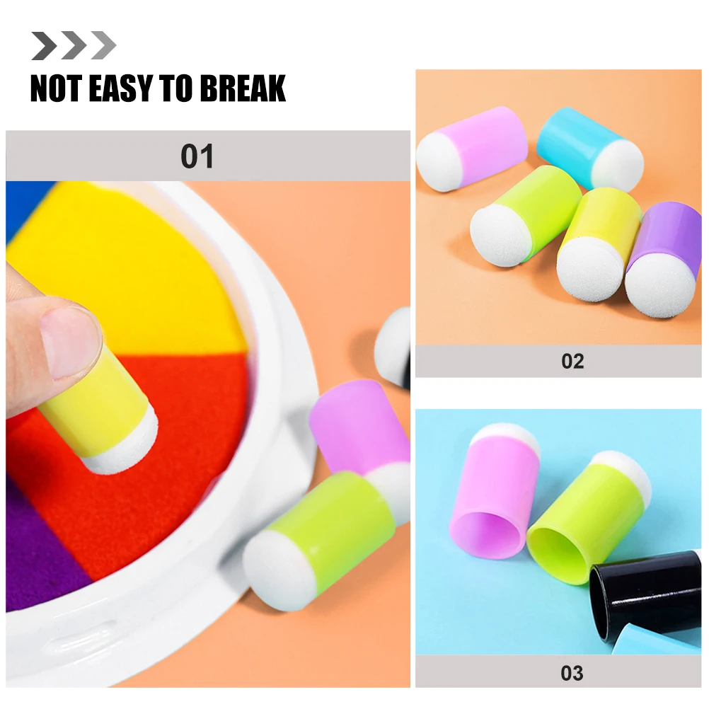 

18 Pcs Finger Sponge Drawing Tool Craft Stamps Fingers Multifunctional Painting Sponges