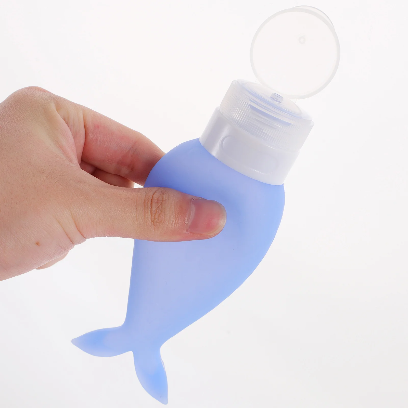 Botellas de emulsión de silicona de 90Ml, contenedores de loción rellenables con diseño de cola de pez, botellas de artículos de tocador portátiles de viaje para maquillaje, 3 uds.