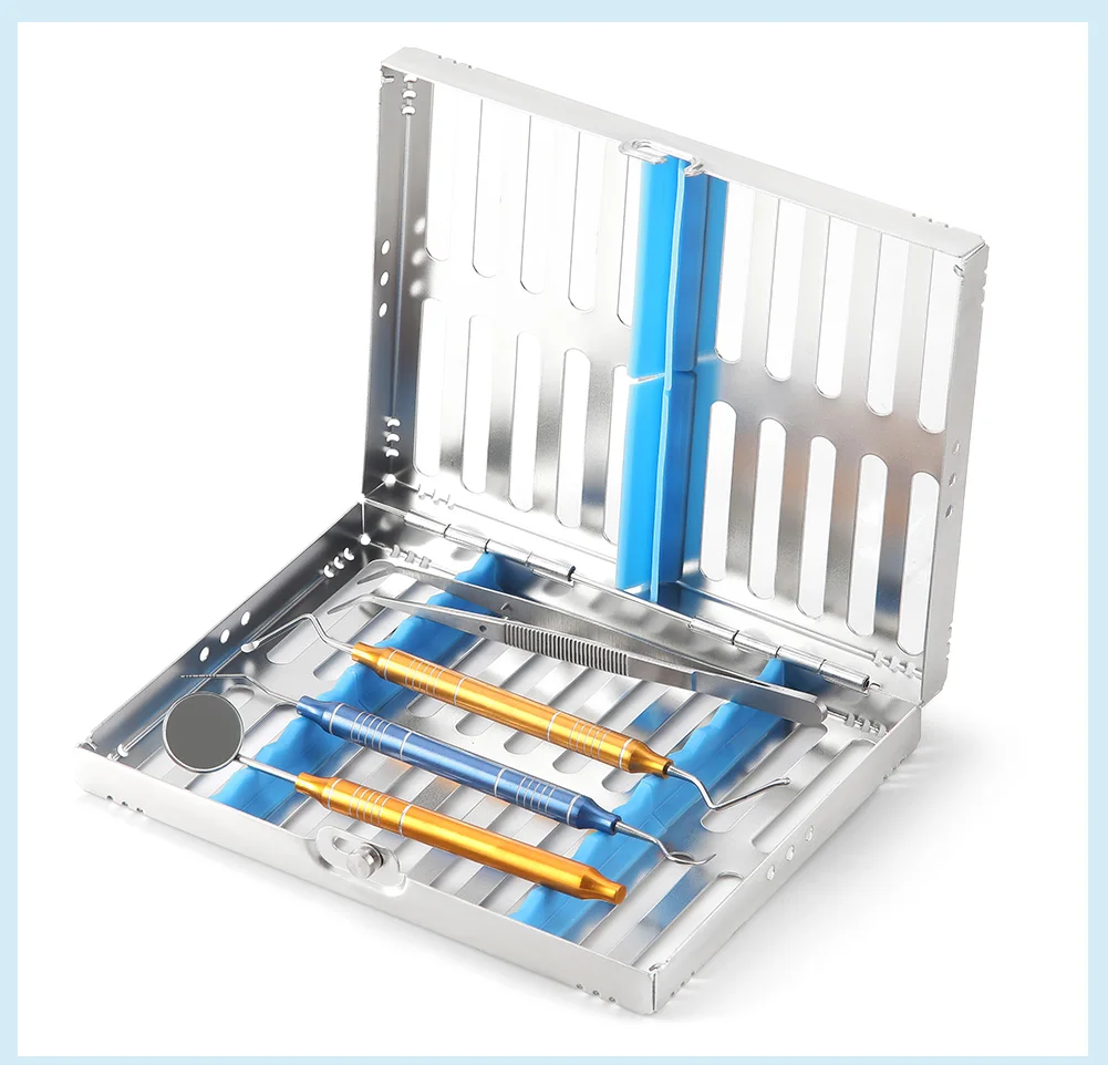 AZDENT Dental Sterilisation Rack Kassette 5/7/10/20 Gitter Datei Bohrer Desinfektion Tablett Chirurgische Sterilisation Box Abnehmbare – Detail 8