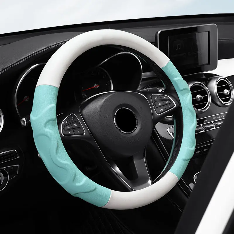 Car Leather Carbon Fiber Non-slip Steering Wheel Cover For Volvo XC70 XC90 V50 V70 S60 S80 C30 XC40 XC60 S90 V90 T5 V60 C70 T6