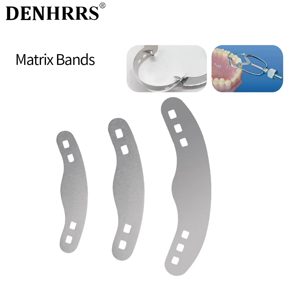 

20 шт., стоматологические формовочные листовые матрицы, секционные контурные двойные формовочные ортодонтические таблетки, инструмент для металлических матриц из нержавеющей стали