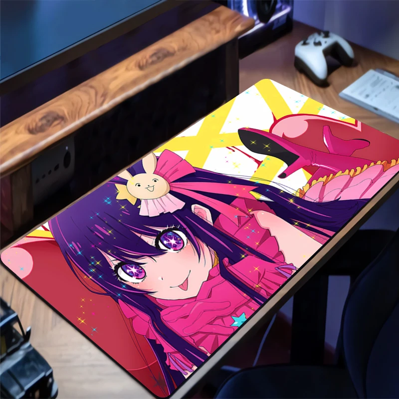 

Gaming Mouse Pad OSHI NO KO Accessories Office Gamer Keyboard Desk Mat Non-Slip Laptop ground mat Large PC carpet Anime Mousepad