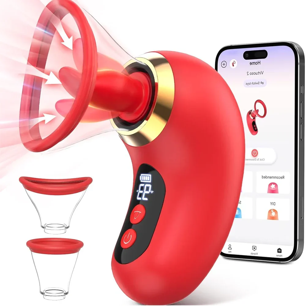 Nipples Clitoris Licker Tongue Vibrator Removable Cup Vagina Sucking Massager Stimulator Female Masturbator Sex Toys for Couples