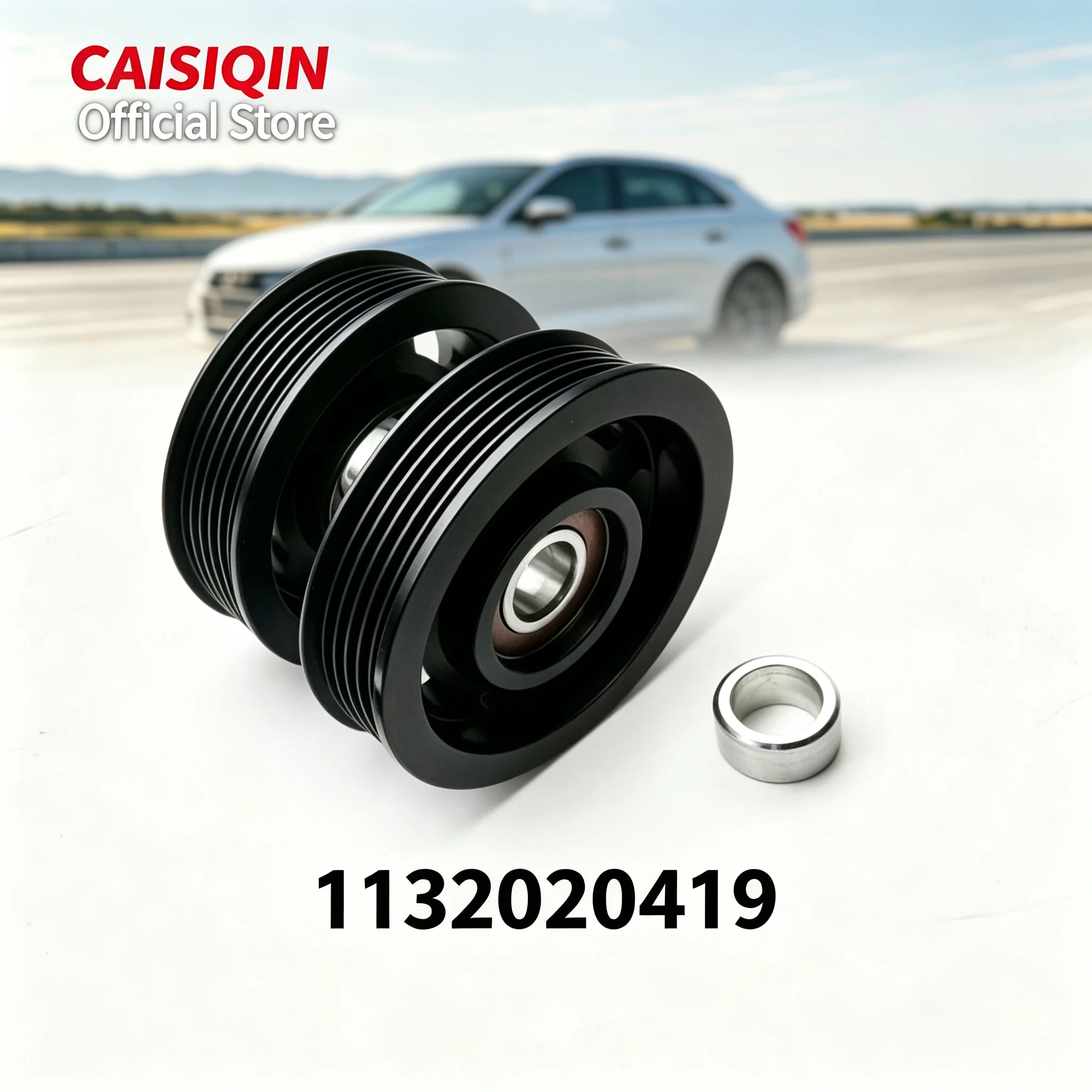 1Set Supercharger Double Pulley Drive Belt Idler Pulley 1132020419 for M113k CLS55 SL55 S55 G55 E55 Mercedes AMG
