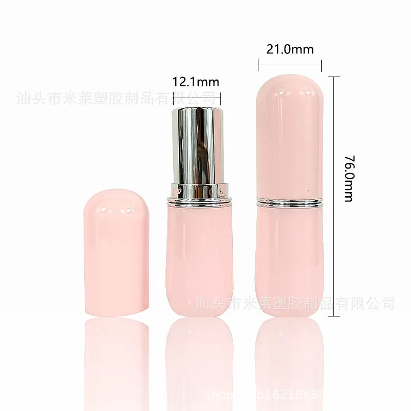 Lipstick Tube Cute Cartoon Small Fresh Lip Balm Tube Girl Travel Portable Round Lipstick Empty Shell Pink Lip Gloss Tubes