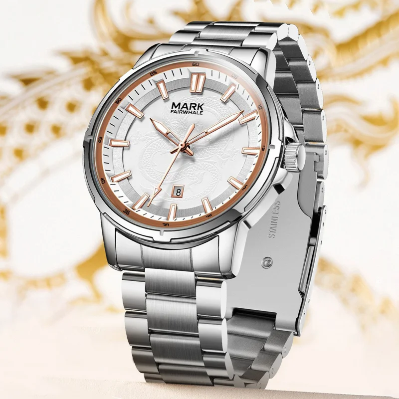 

Mark Fairwhale men's multifunctional business quartz watch, sporty and casual wristwatch, a must-have for travel and parties