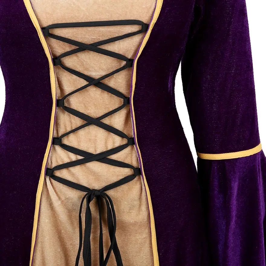 Europäische mittelalter liche Königin Prinzessin Hochzeits feier formelles Kleid Halloween Frauen Karneval Hof edlen Palast Cosplay Kostüm – Detail 10