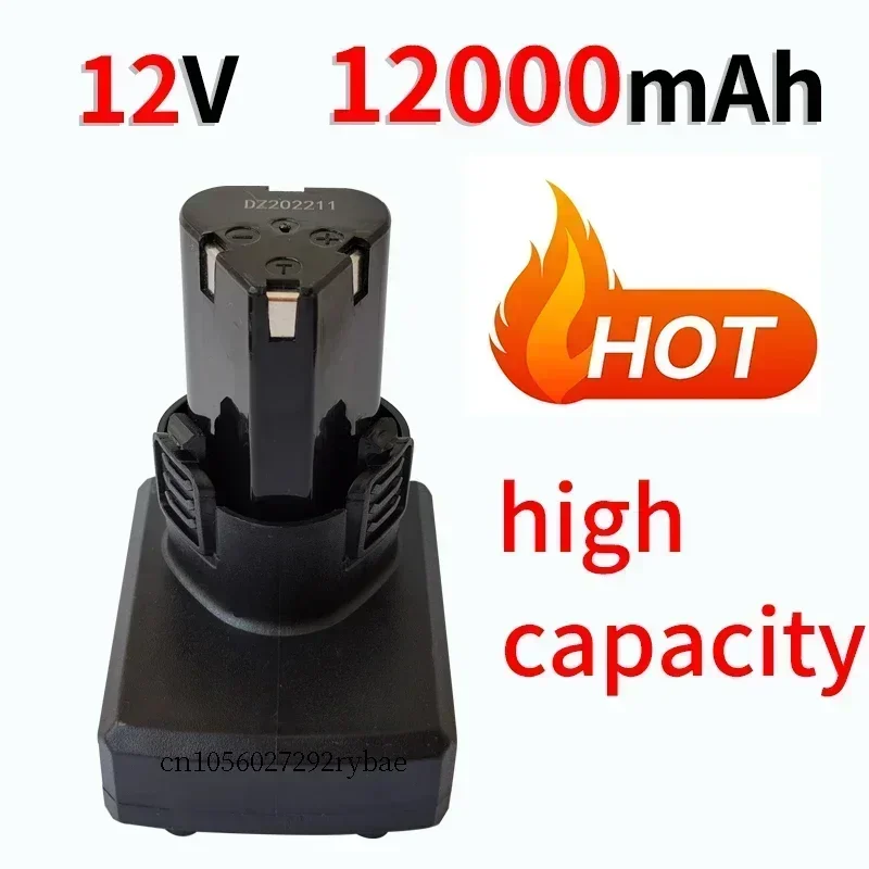 Large Capacity 12000mAh 12V Rechargeable Lithium-Ion Battery For Cordless Screwdriver Electric Pistol Drill Mini Angle Grinder