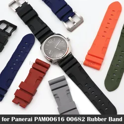 Soft Rubber Watch Band for Panerai for SUBMERSIBLE PAM441 359 112 Silicone Bracelet 22mm 24mm 26mm Sport Strap Watch Accessories