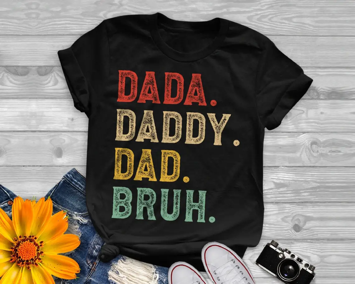 

Футболка Dada Daddy Dad Bruh саркастическая забавная футболка ко Дню отца для