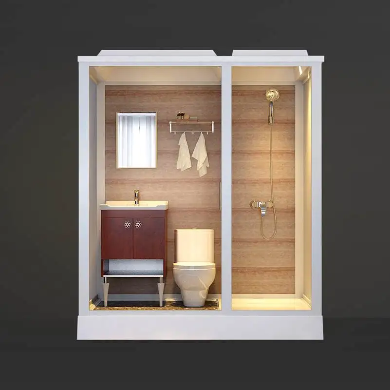 The whole shower room, shower room, integrated bathroom, integrated bathroom, toilet, simple home