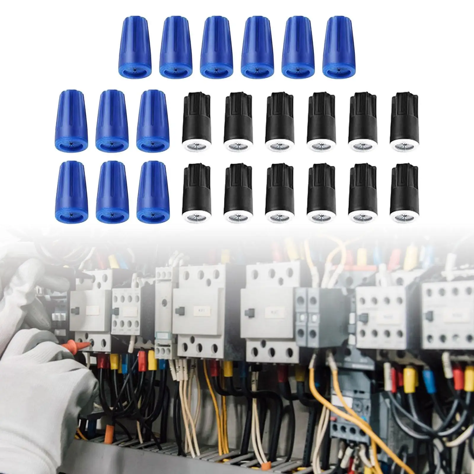 24 Pieces Twist on Wire Connector Quick to Connect Accessories Connecting Electrical Wiring Premium Easy Screw on Cap Wire Cap