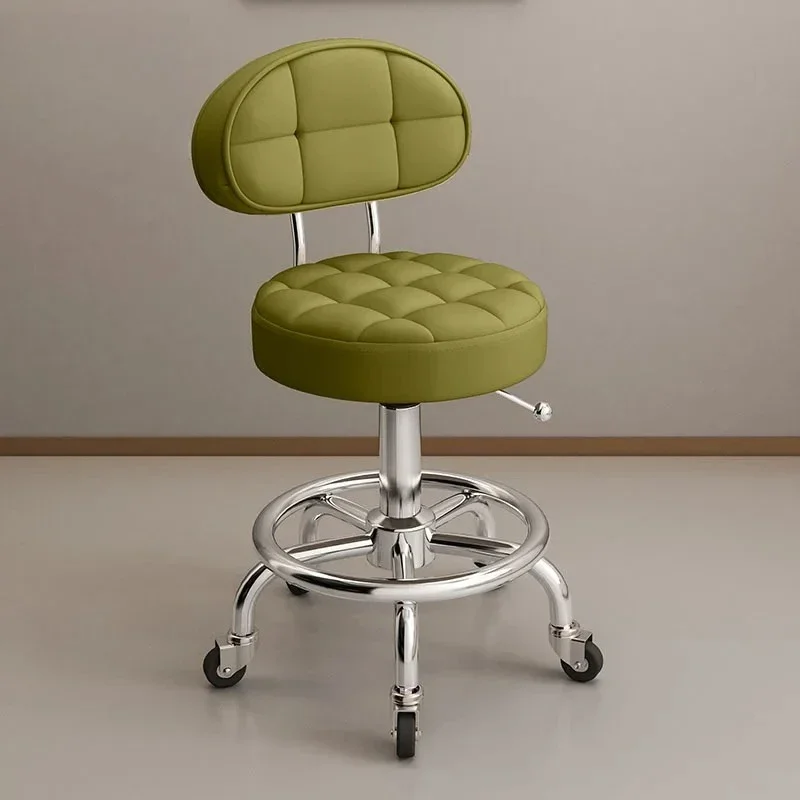 كرسي الحلاقين الجمالي عجلات بسيطة هيدروليكية محمولة كرسي تصفيف الشعر الدوار المصمم Coiffeur Stuhl الأثاث MQ50BC #3