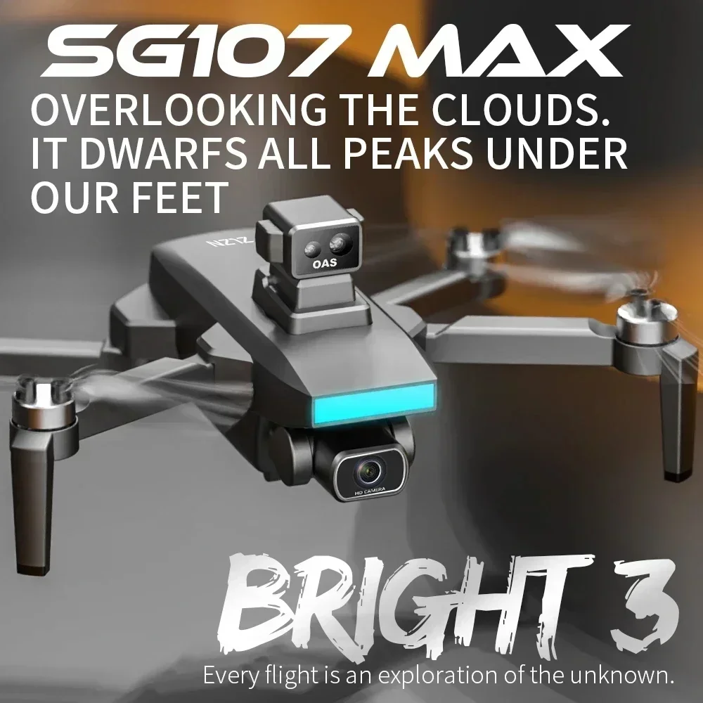 SG107 MAX RC Drone Professional 4K HD Camera GPS Intelligent Uav 5G Obstacle Avoidance WIFI Optical Flow Mode Brushless Motor