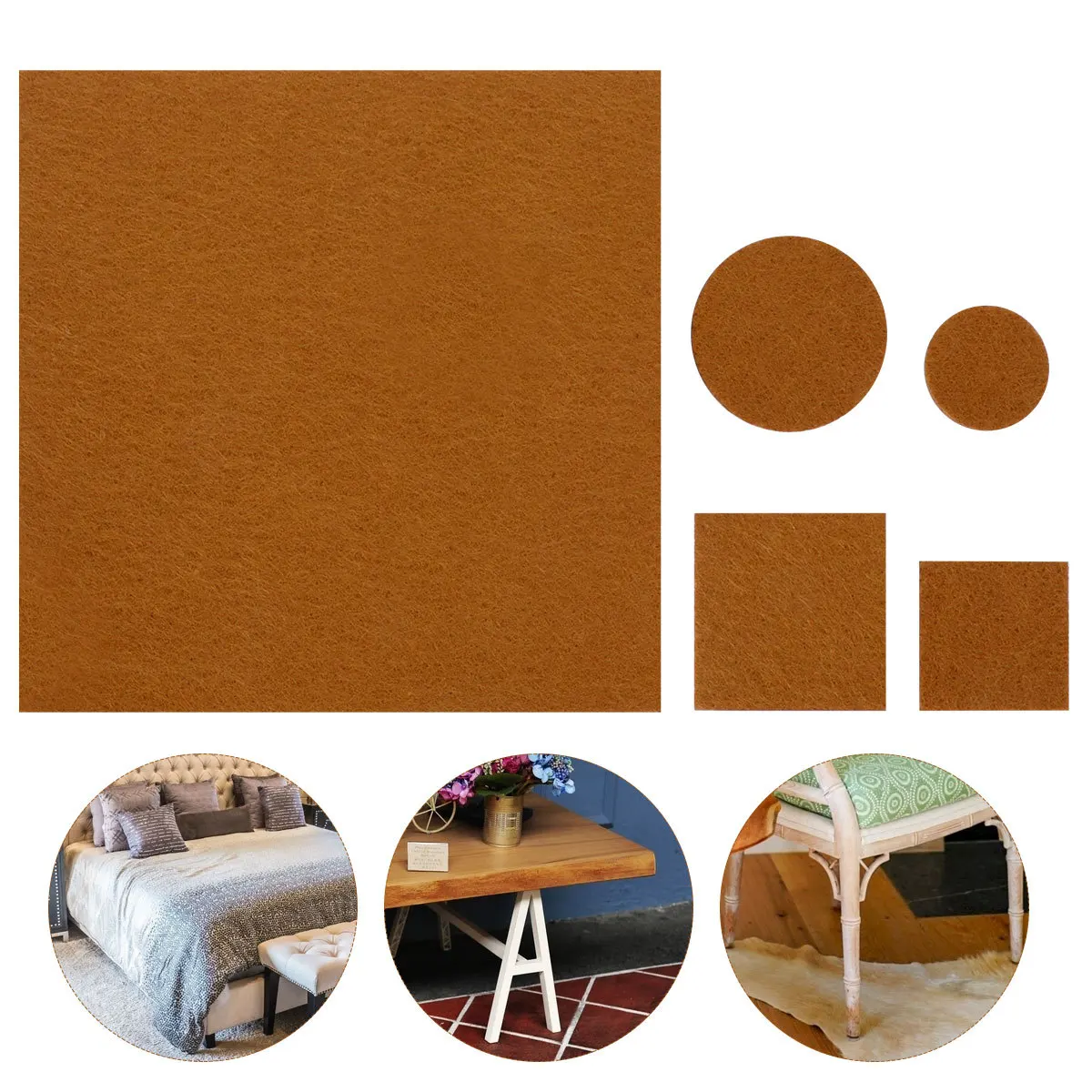 

130Pcs 3mm Eco-Friendly Felt Furniture Feet Pads Anti-Slip Stickers for Tables Chairs Chair Sticker Table Sticker
