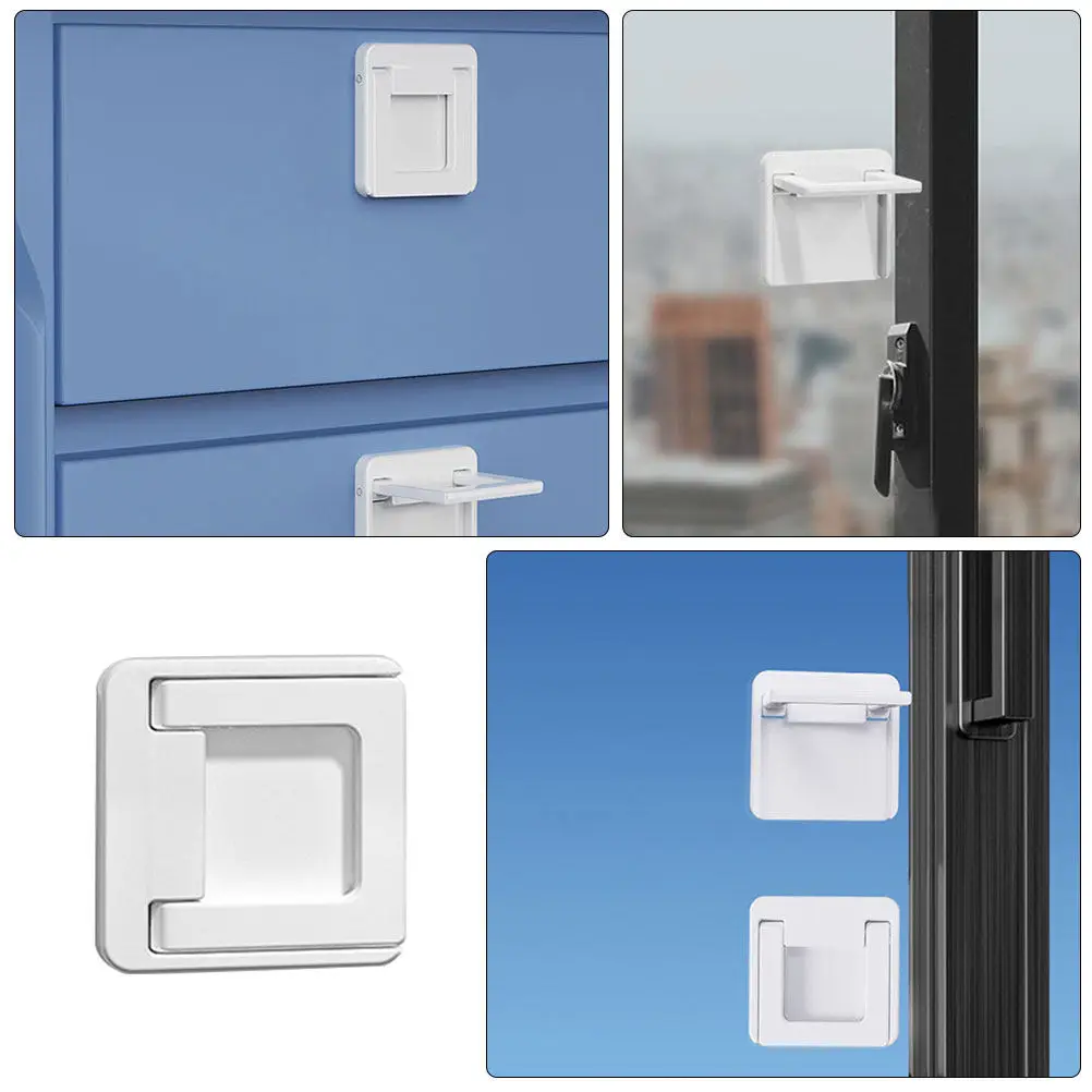 

4Pcs Child Safety Locks Sliding Door Window Security Easy Install No Drill for Patio Front Screen Cabinet Doors