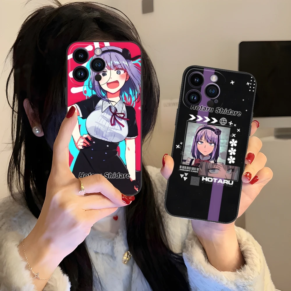 Dagashi Kashi Hotaru Shidare Mobile Phone Case for iPhone 16 15 14 13 12 11 X XR XS 8 7 Pro Max Plus Mini Black Cover Shell image 5