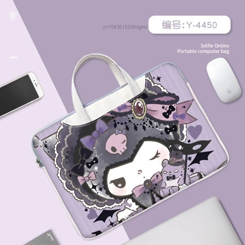 Sanrio-funda para portátil Hello Kitty Kuromi, 11, 12, 13, 13,3, 14, 15, 14,6, 15,6 pulgadas, M1 para Macbook Air Pro, Xiami, Huawei y Lenovo