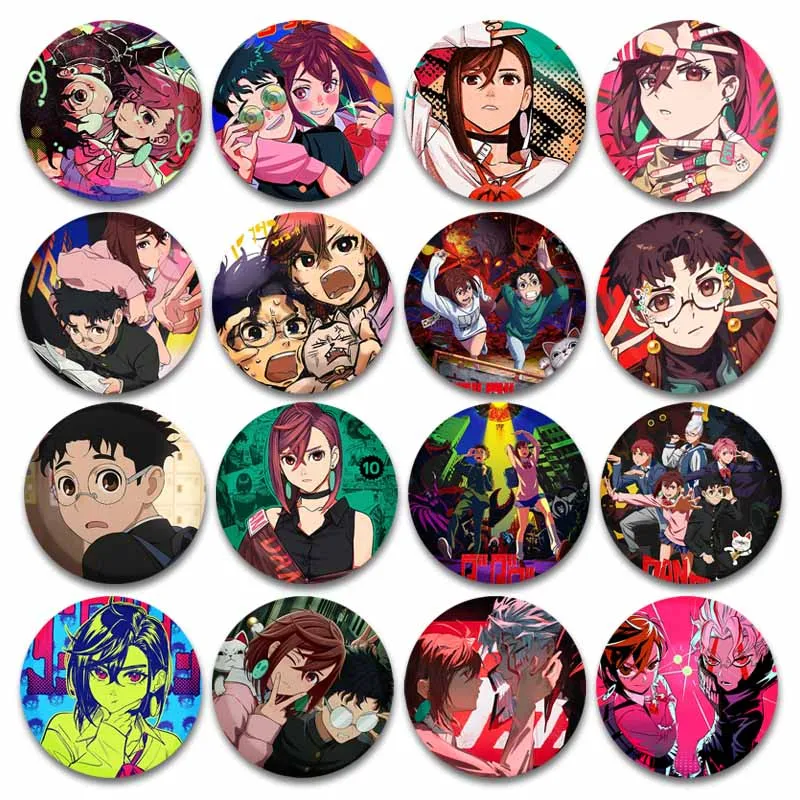 Anime Dandadan Icons Lapel Pins Cartoon Character Cosplay Badge Handmade Tinplate Round Brooch Hat Clothes Jewelry Accessories