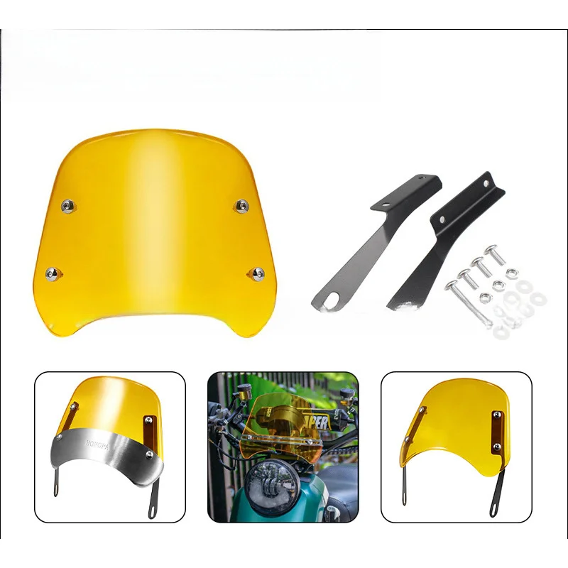 

Electric Vehicle WindshieldABSPlastic Windshield Motorcycle Modified Wind Deflector5-7Universal Headlight Protector