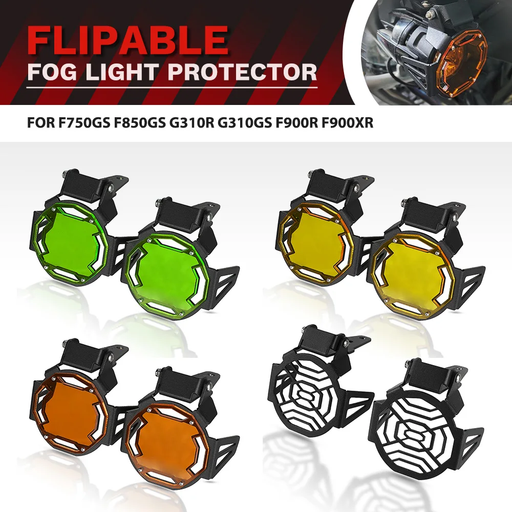 For BMW F750GS F850GS G310R G310GS F900R F900XR  2019 2020 2021 2022 2023 Flipable Fog Lamp Light Cover Guard Grille Protector
