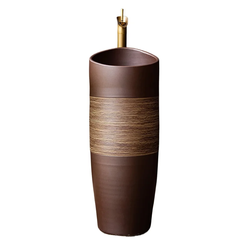 

Household column washbasin Outdoor courtyard Floor-to-ceiling ceramic column basin