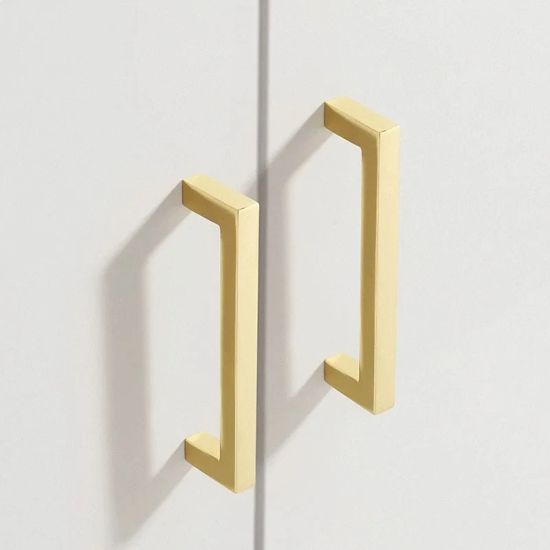 Nordic Style Cupboard Pulls Wardrobe Closet Door Handles Gold Kitchen Cabinet Storage Cabinet Handles Drawer Furniture Handles
