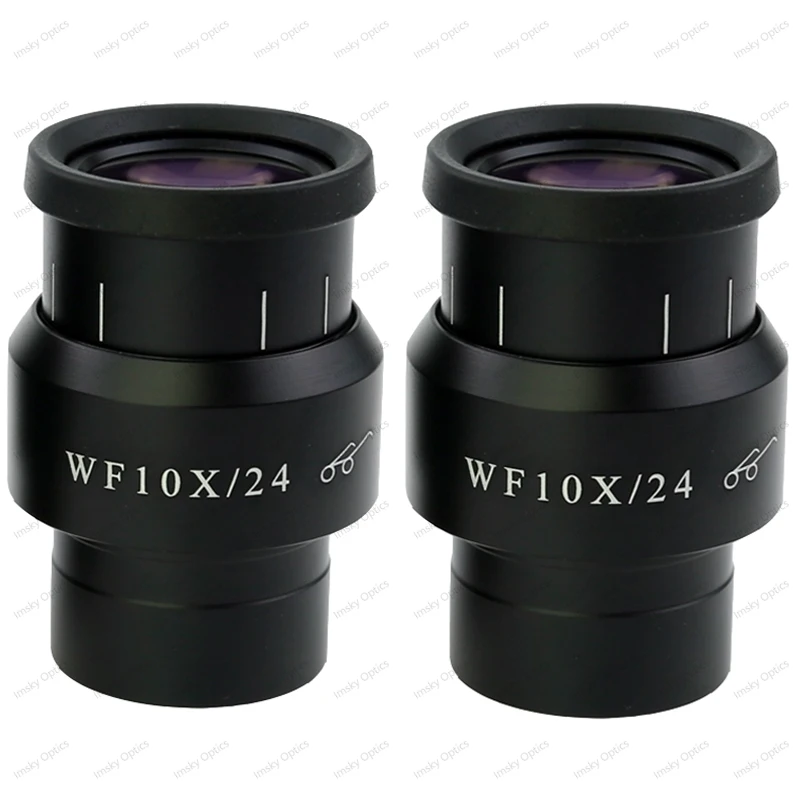 

WF10X/24MM Microscope Eyepiece high Point Wide Field Binocular Stereo Microscope Lens Interface 30MM Diopter Adjustable