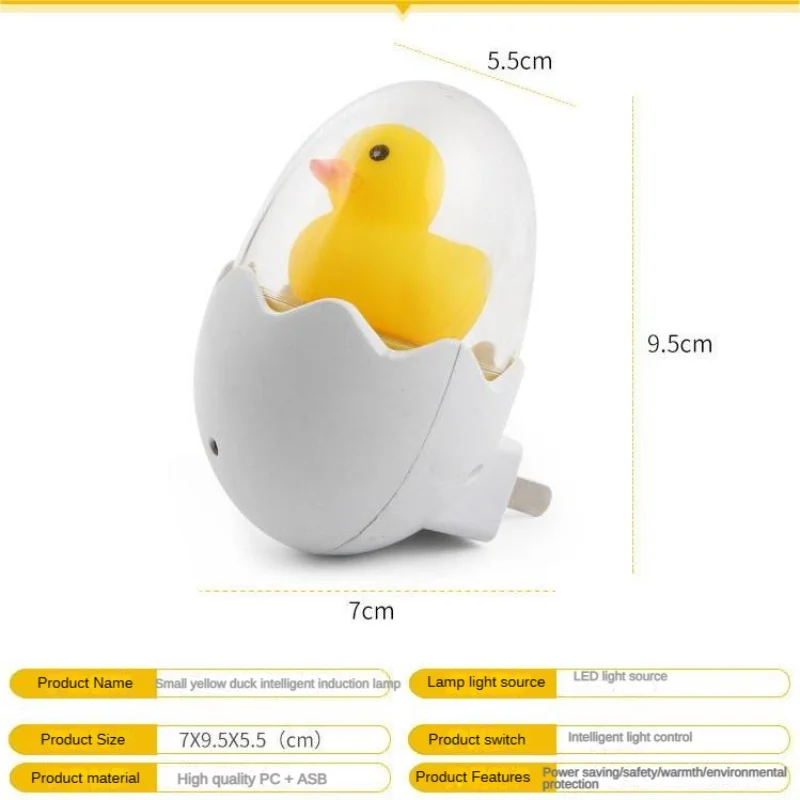 Timing LED Night Light 110V 220V Yellow Duck EU Plug Socket Wall Lamp With Remote for Children's Cartoon Creative Gift