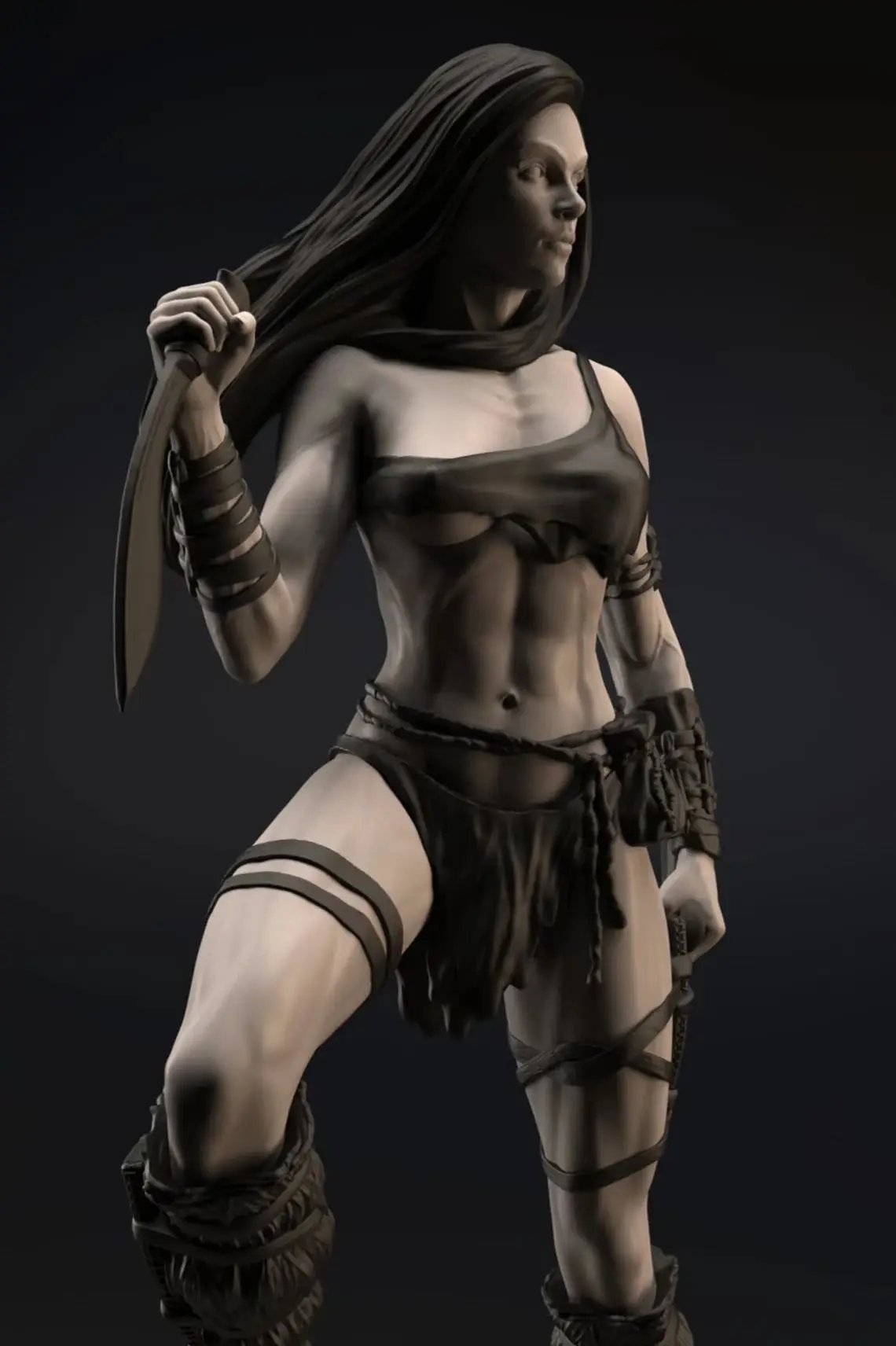 1/24 Bilancia Figura In Resina Palmare Nevese femminile assassino Modello Kit Statua Smontato e Non Verniciato 3D giocattolo di stampa