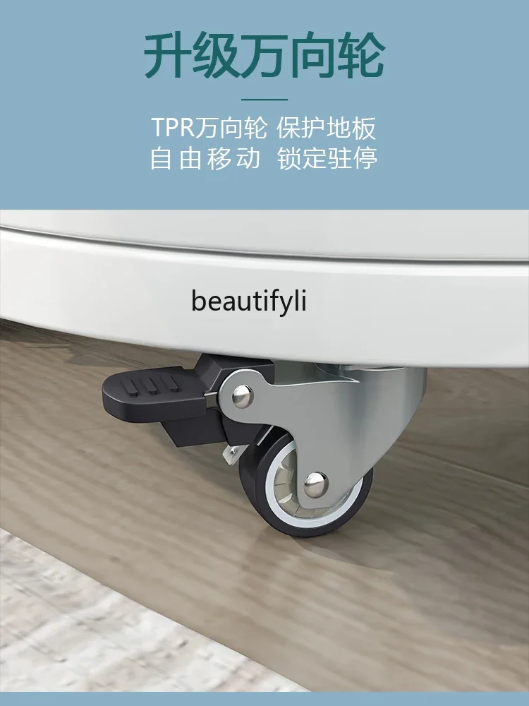 smt14 Full-Length Mirror Bedroom and Household Floor Multi-Functional Belt Clothes Rack Three-Dimensional Rotation Full-Length M