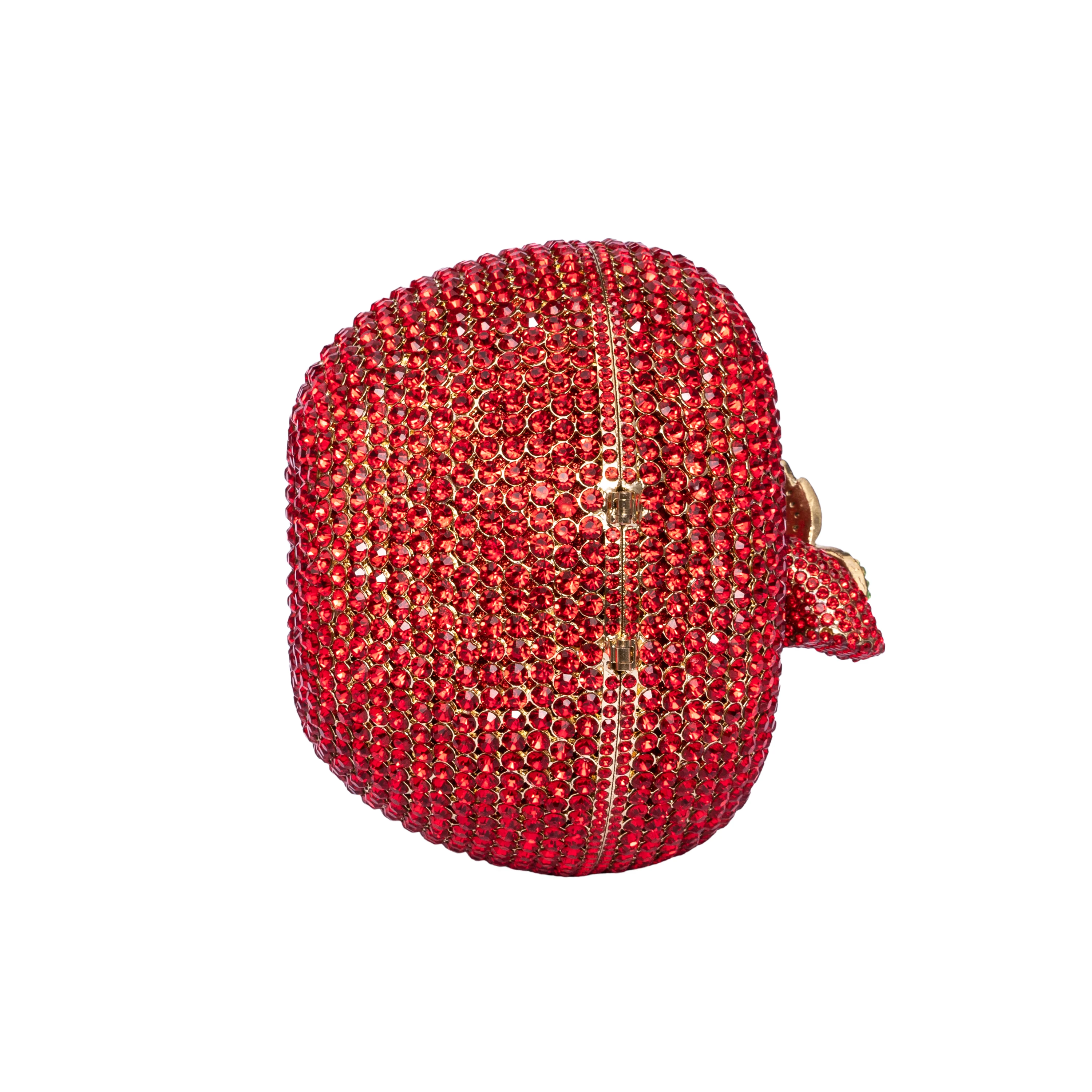 Luxe Crystal Stone Fruit Vorm Clutch Purse Wedding Bridal Prom Party Apple Handtas Banket Cocktail Diamant Avondtasje