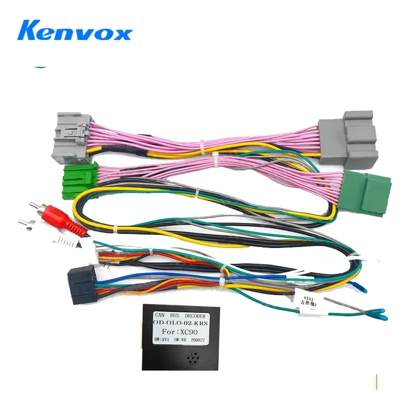Kenvox Android For Volvo XC90 2004-2014 Canbus Box OD-VOLVO-02 Adaptor With Wiring Harness Cable Android Car Radio Stereo DVD