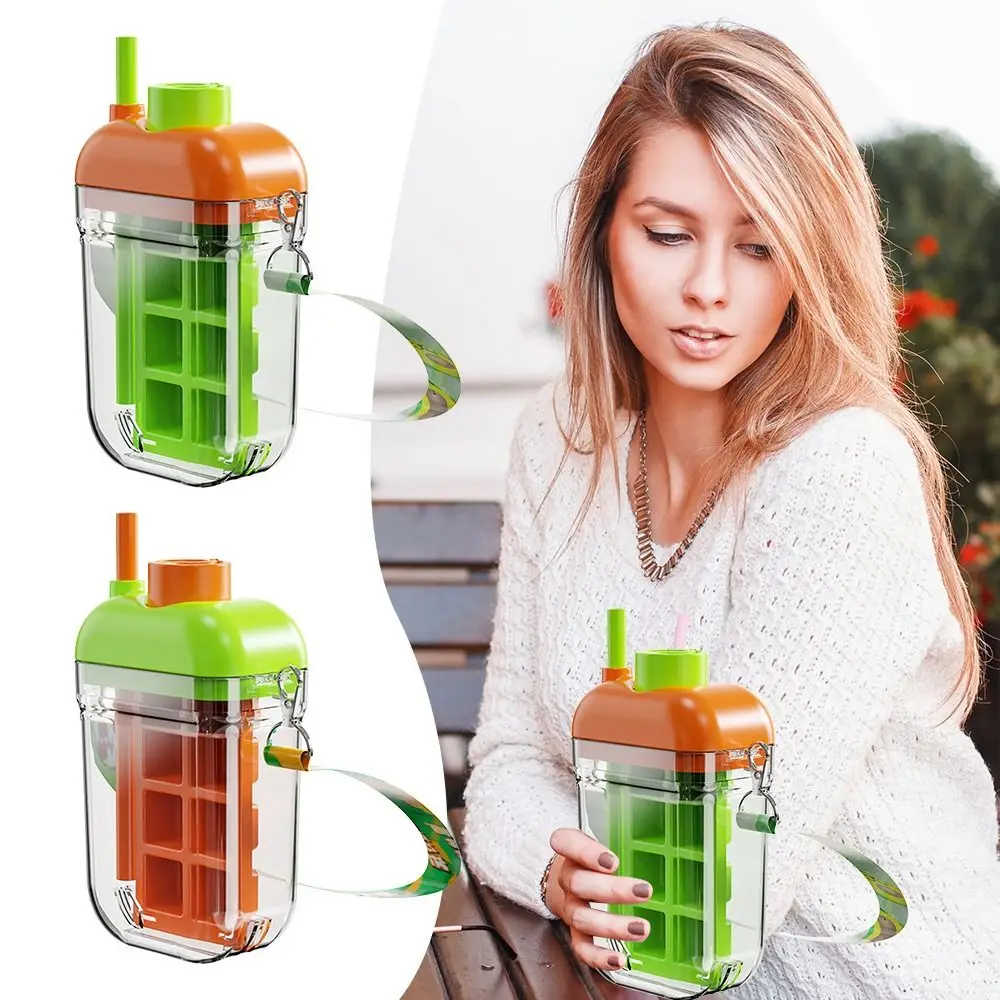 

Форма для льда с инъекцией воды, пресс-форма с крышкой, бутылка для льдогенератора, многоразовая пищевая силиконовая чашка для воды с соломинкой для путешествий