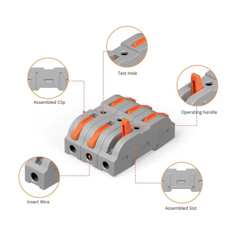 SONOFF Wire Splicing Connectors 1/2/3/4/5 Way And Other Easy To Splice And push in Diy Any Way You Want 34pcs/set