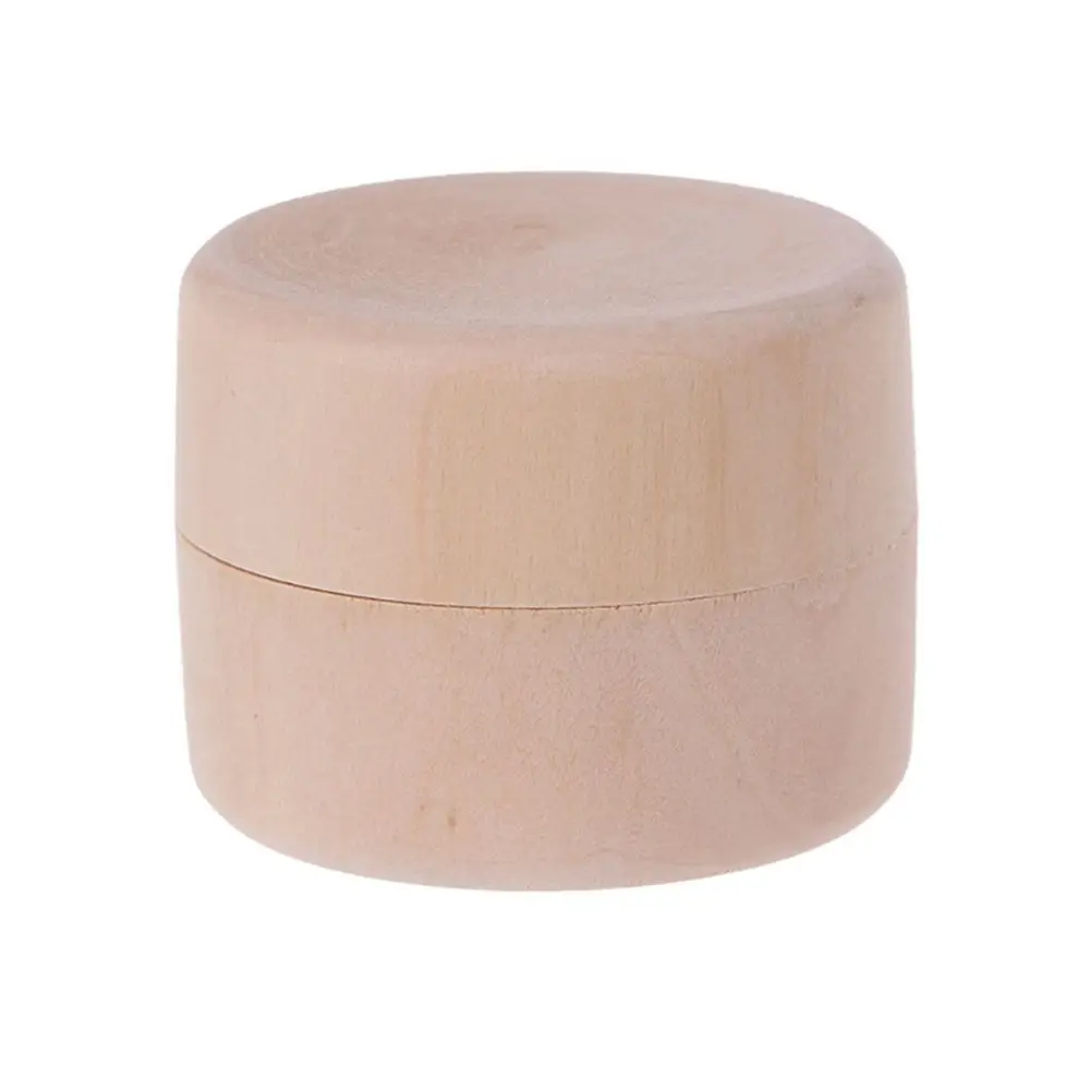 

Wooden Round Ring Natural Vintage Craft Case Decorative Storage Box Jewelry