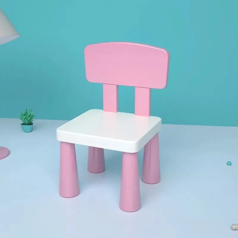 كرسي كرتوني بلاستيكي متين مع مسند ظهر، مكتب دراسة خفيف الوزن ومريح، مناسب للمنزل والمدرسة،