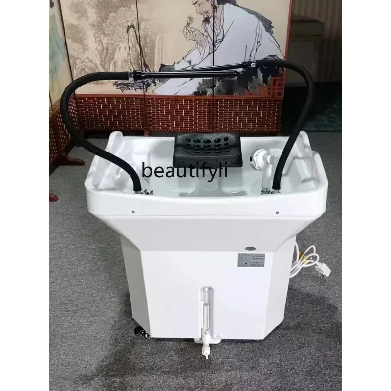Mobiele Hoofdtherapie Machine Fumigatie Water Circulatie Kapsalon Haarverzorging Shampoo Bassin Massage Bank Facial Bed Bassin