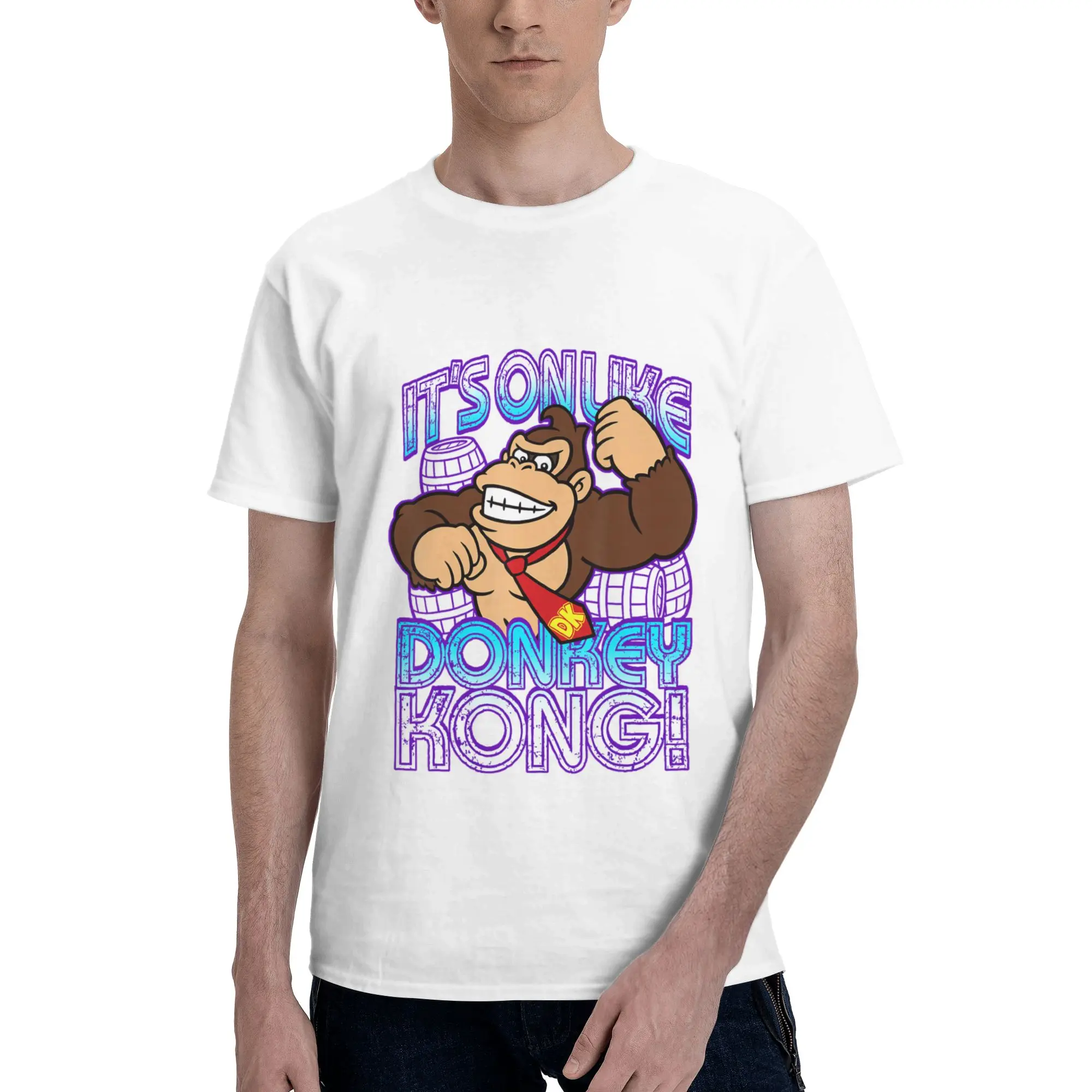 Nintendo Donkey Kong Its On Men T-Shirt Clothes  Tee Shirt Short Sleeve fugees Cotton