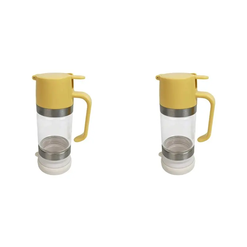 A84E-2X 300Ml Glass Honey Dispenser - Easy-To-Clean Kitchen Tool For Maple Syrup, Sauces, And More