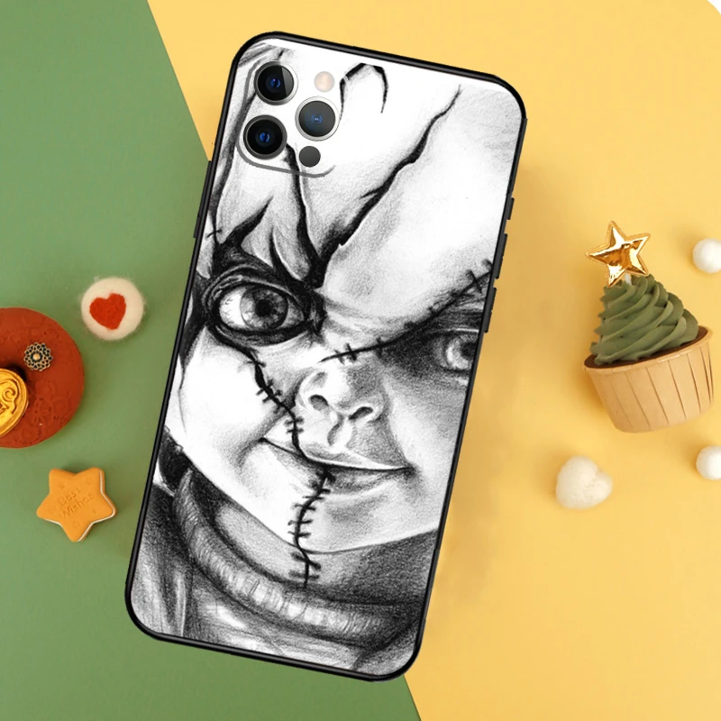 Chucky Doll-funda de teléfono de película de terror para iPhone 17 Pro Max 17Air 16E 15 14 13 12 11 16 Pro Max Mini, funda a prueba de golpes