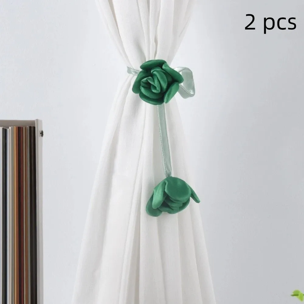 2 PCS High Quality Fashion Tulip Curtain Tieback Elegant Adjustable Rose Curtains Tie Rope Beautifully Curtain Straps Bedroom