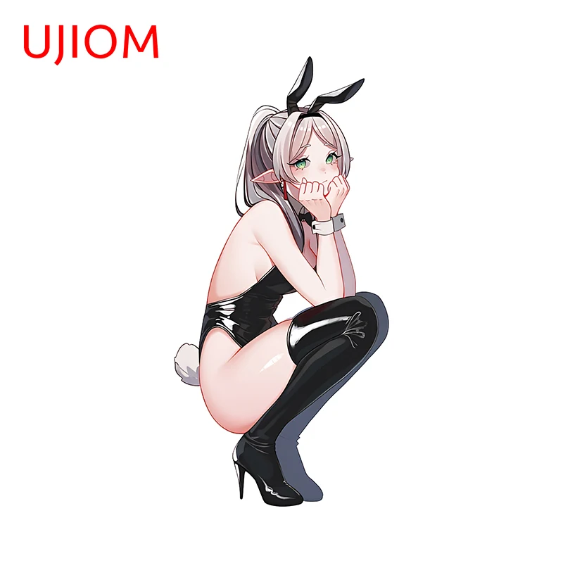 

UJIOM Chibi Bunny Frieren Graffiti Wall Stickers Simple Beautiful Anime Compputer Decals Creative Waterproof Game Bedroom Murals