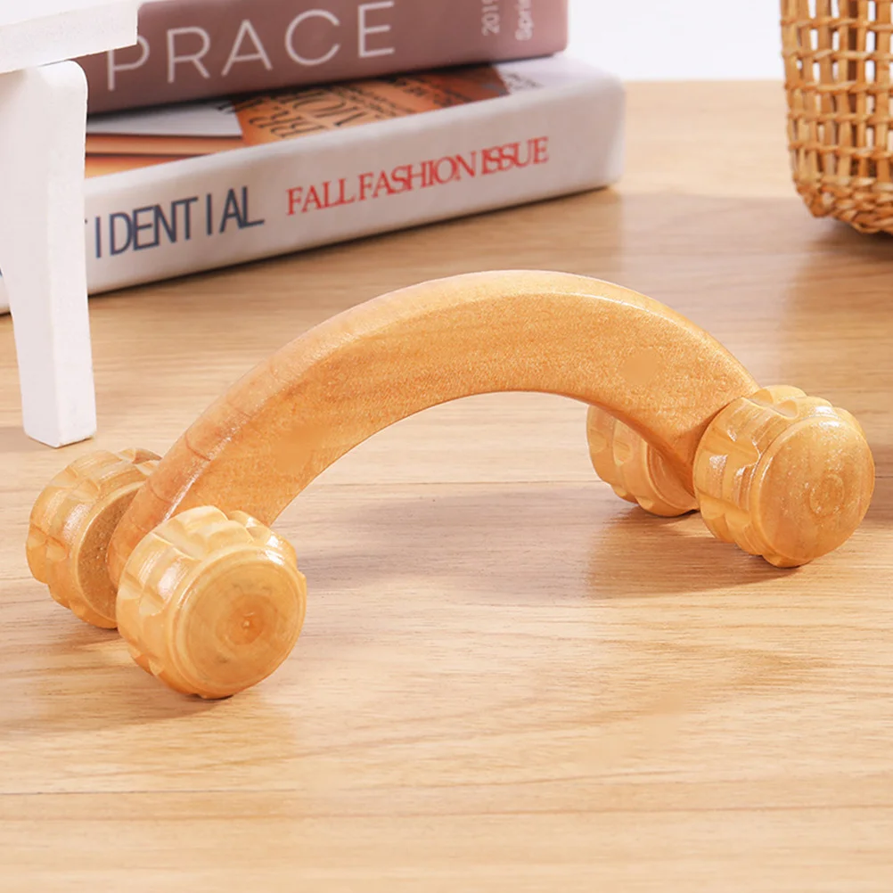 

Деревянный массажный ролик, ручной массажер для спины для тела, ног, теленка, рук, шеи, ручные массажные инструменты для растяжки йоги