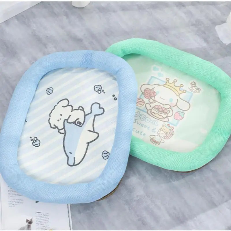 Hot Sanrios Oval Four Seasons Pet Bed Mat Mat Kawaii Cinnamoroll Cartoon Cute Bite Resistant Keep Warm Soft Cat Kennel Fashion