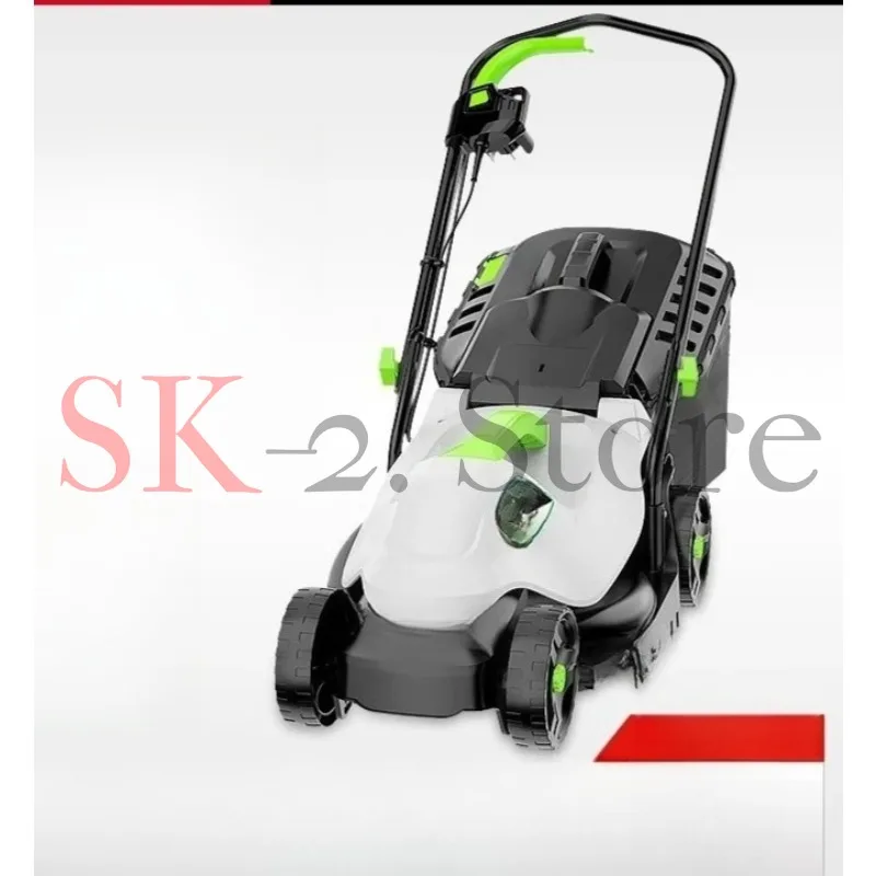 High Power Lithium Battery Hand Push Lawn Mower, Cordless Household Grass Trimming Machine for Garden Lawn Care