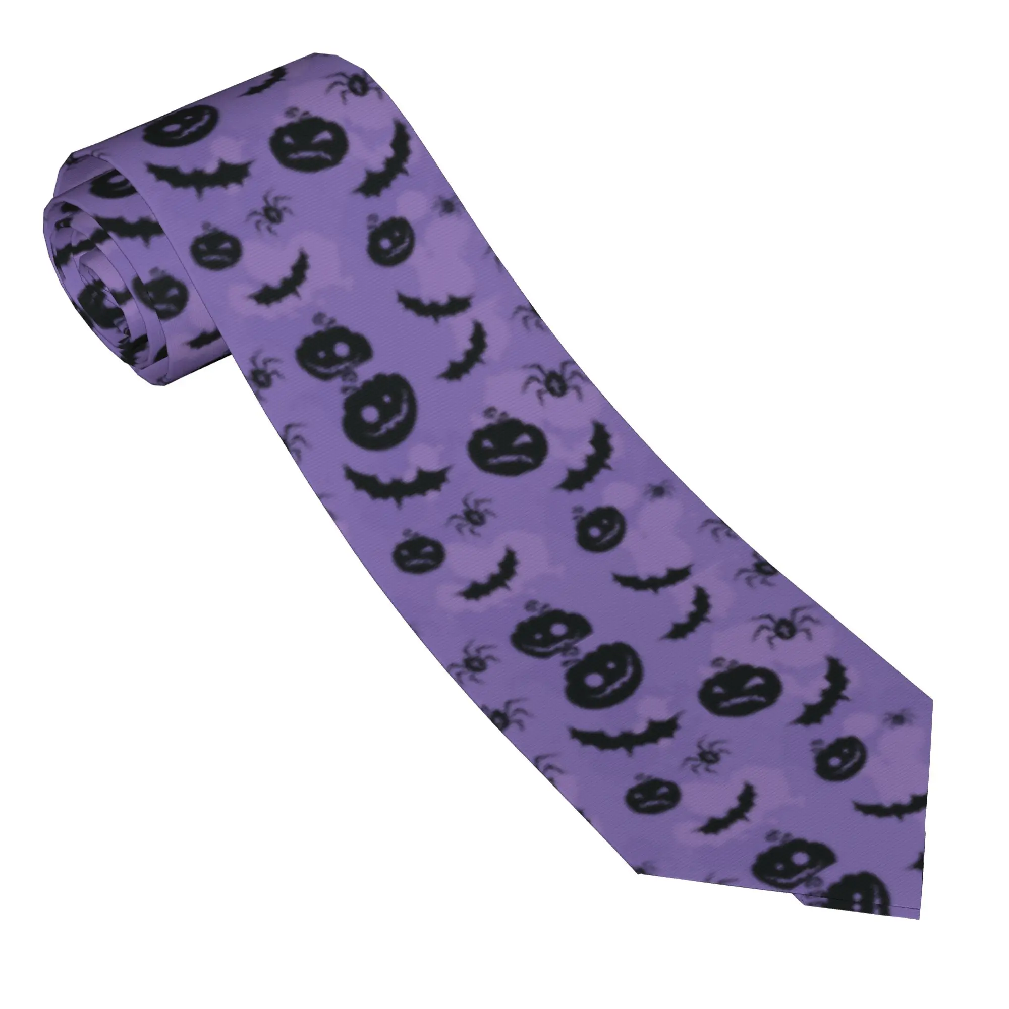 Horror Halloween Necktie Unisex  8 cm Pumpkin Bat Spider Neck Ties for Men Slim Wide Daily Wear Gravatas Wedding Business