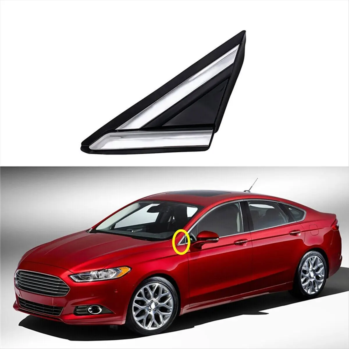 #58L (Black)1Pair Mirror Trim Panel for Ford Mondeo 2013-2018,Automotive Parts & Accessories